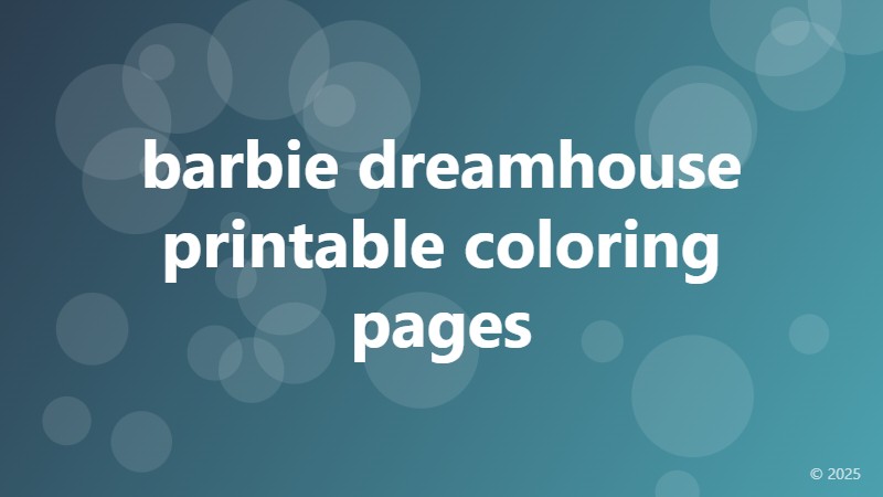 barbie dreamhouse printable coloring pages