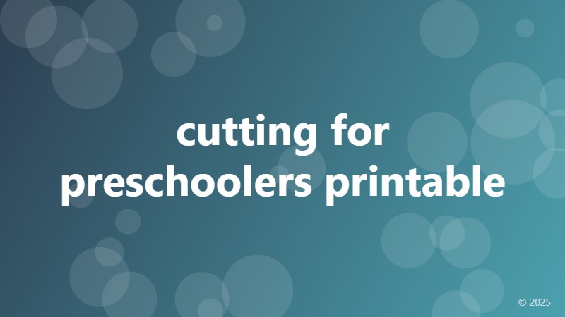 cutting for preschoolers printable