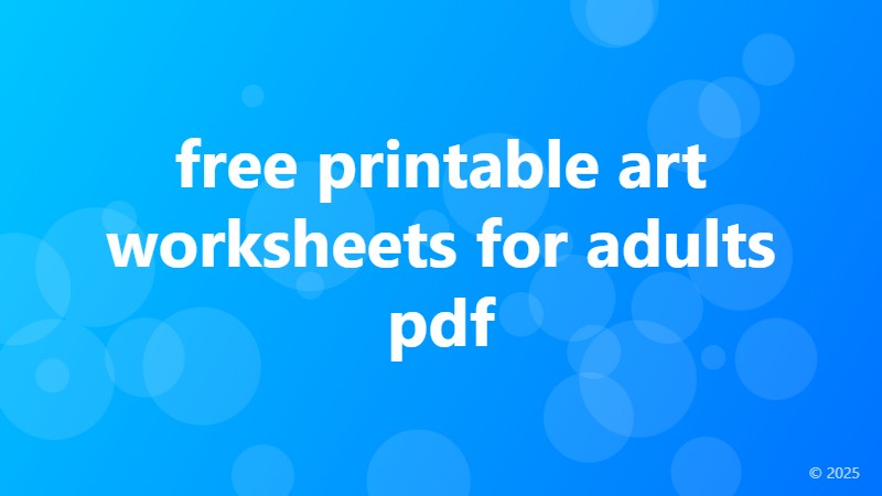 free printable art worksheets for adults pdf