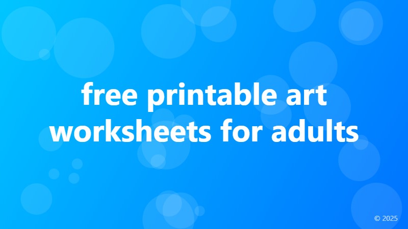 free printable art worksheets for adults