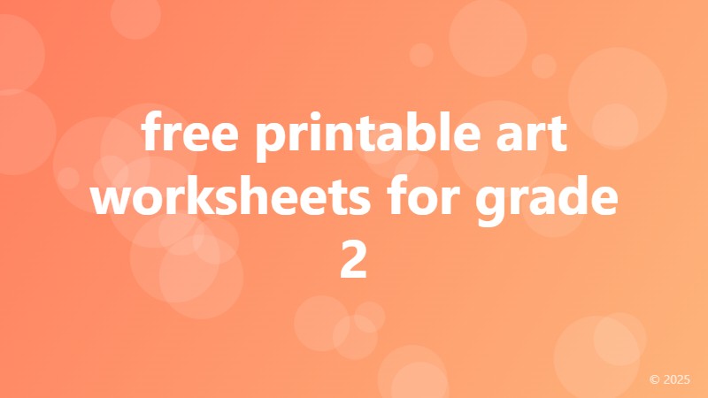 free printable art worksheets for grade 2