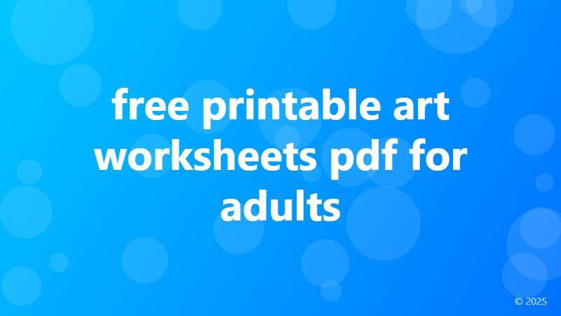 free printable art worksheets pdf for adults