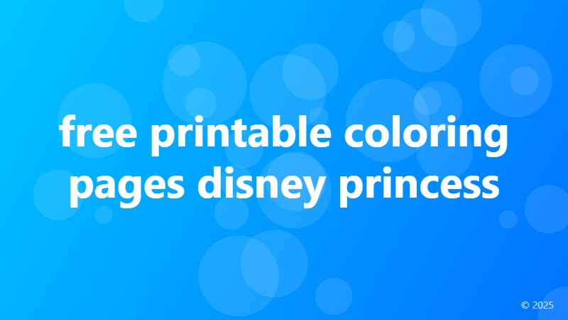 free printable coloring pages disney princess