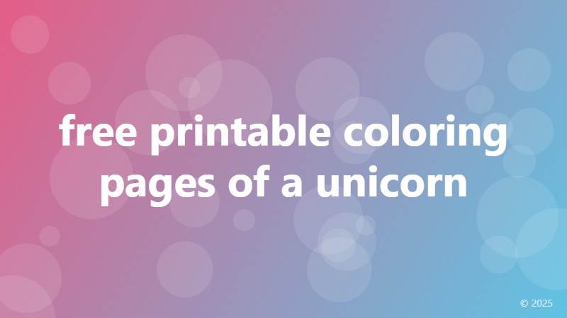 free printable coloring pages of a unicorn