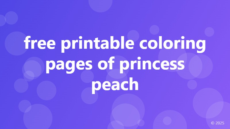 free printable coloring pages of princess peach