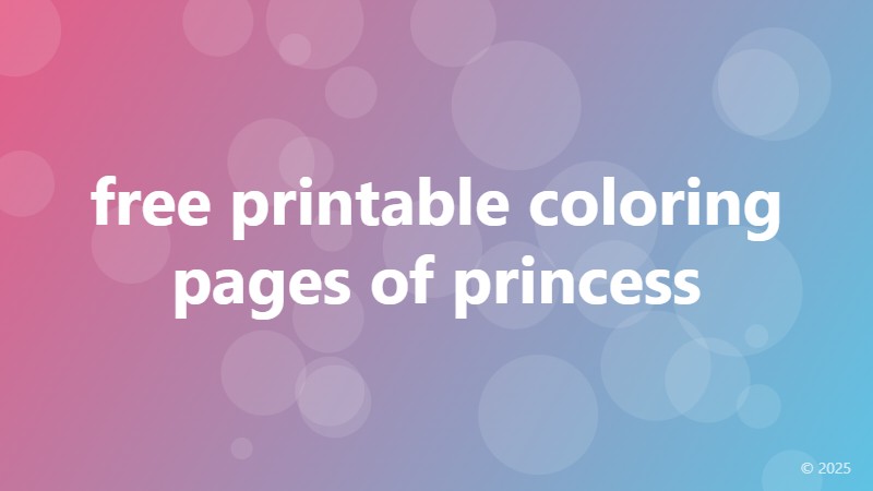 free printable coloring pages of princess