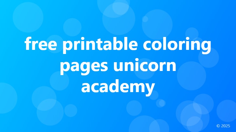 free printable coloring pages unicorn academy