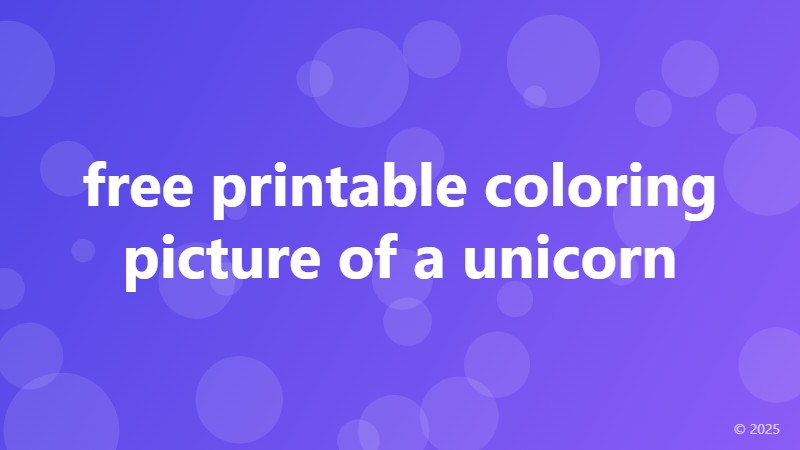 free printable coloring picture of a unicorn