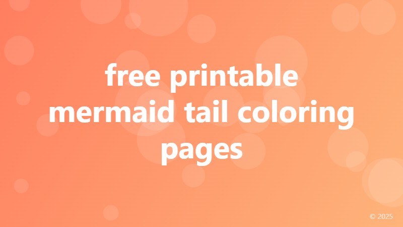 free printable mermaid tail coloring pages