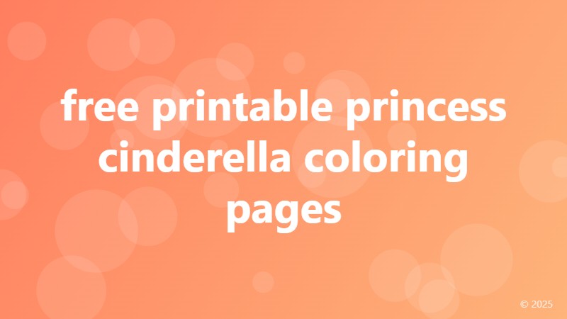 free printable princess cinderella coloring pages