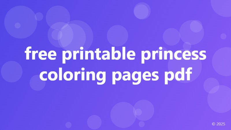free printable princess coloring pages pdf