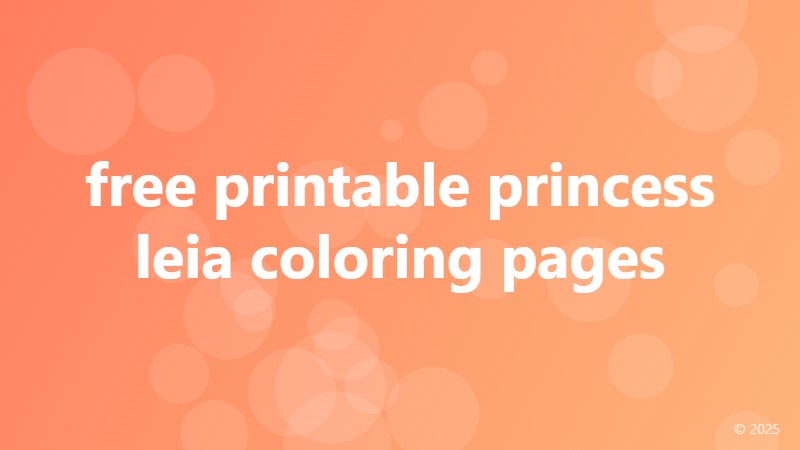 free printable princess leia coloring pages