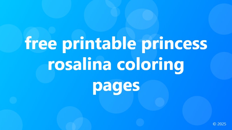 free printable princess rosalina coloring pages