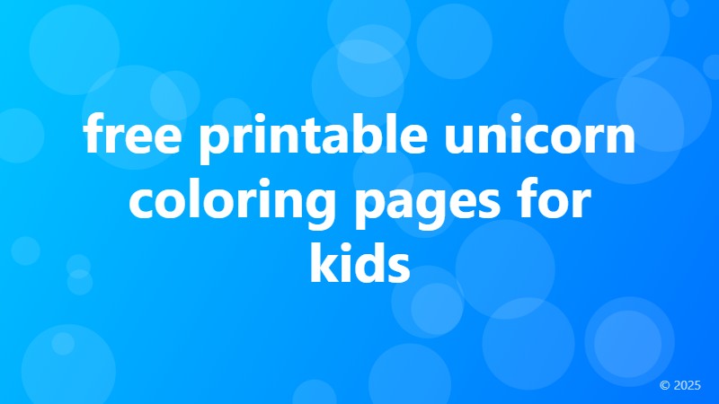 free printable unicorn coloring pages for kids