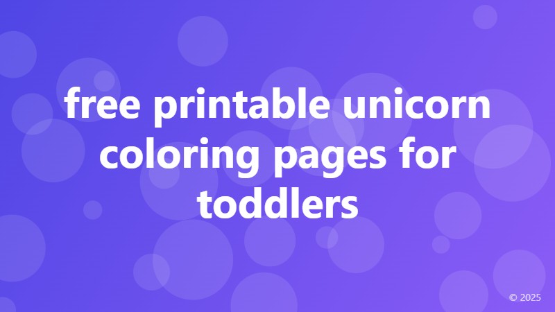 free printable unicorn coloring pages for toddlers