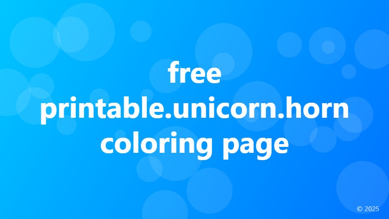 free printable.unicorn.horn coloring page