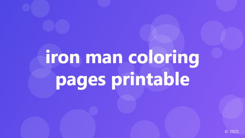 iron man coloring pages printable