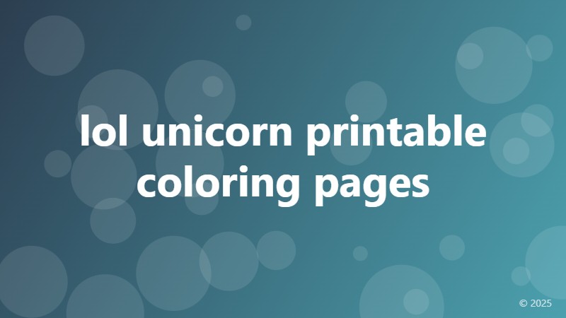 lol unicorn printable coloring pages