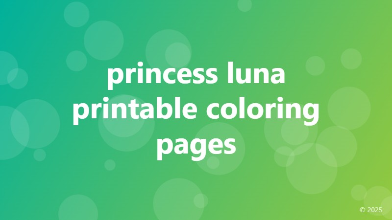 princess luna printable coloring pages