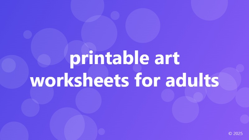 printable art worksheets for adults