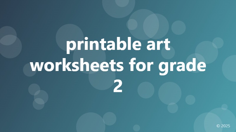 printable art worksheets for grade 2
