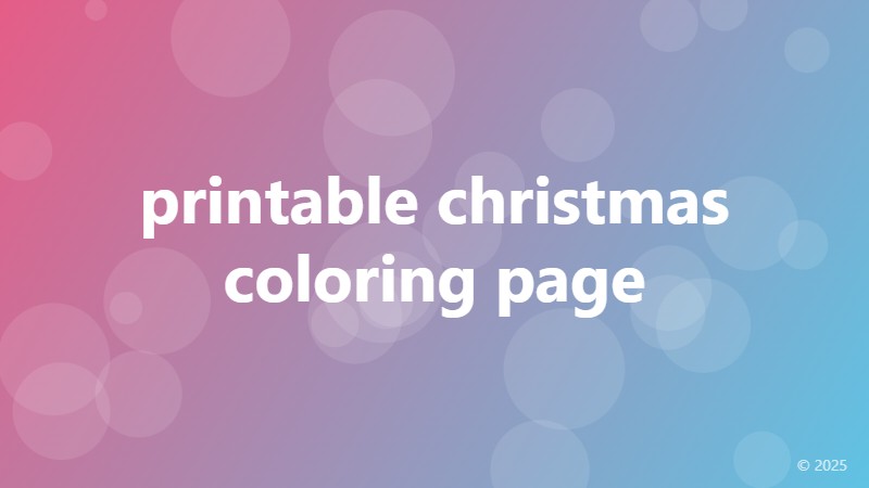 printable christmas coloring page