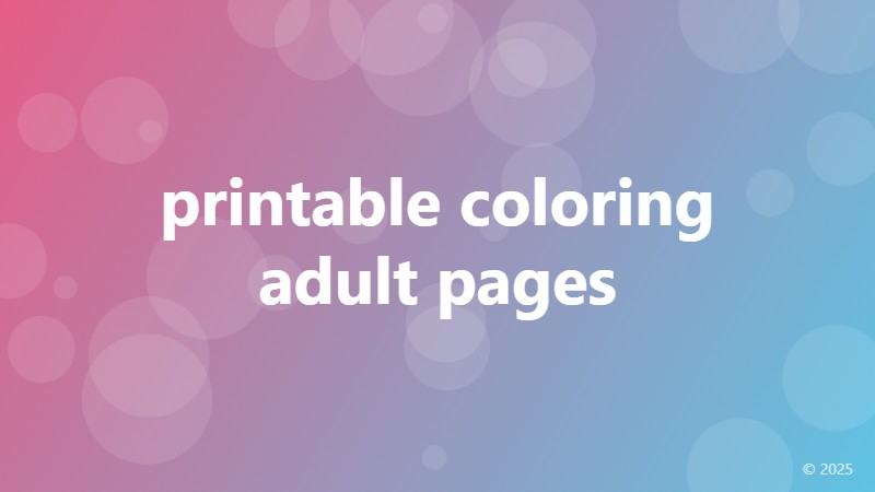 printable coloring adult pages