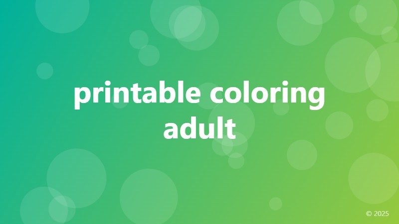 printable coloring adult