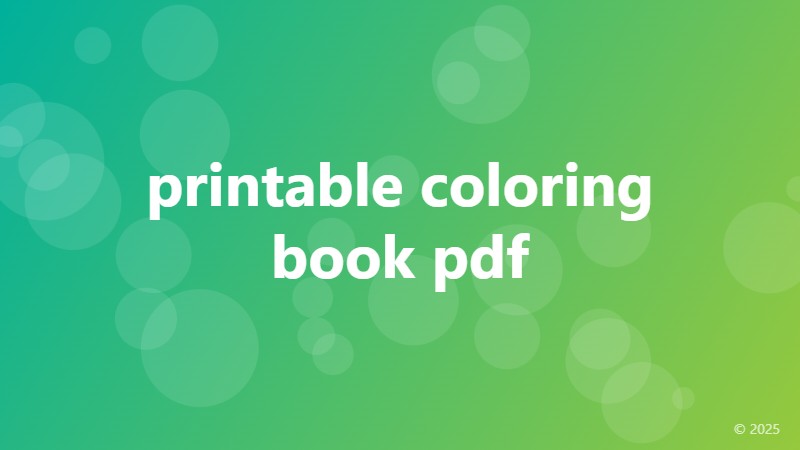printable coloring book pdf