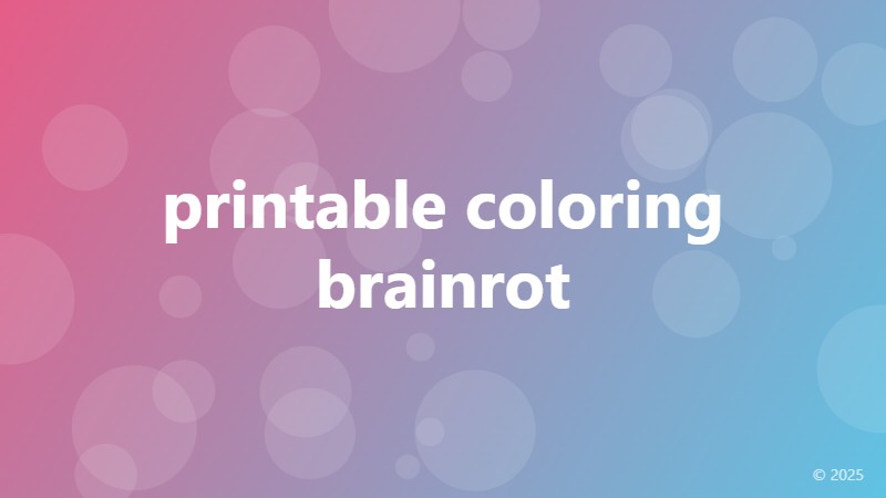 printable coloring brainrot