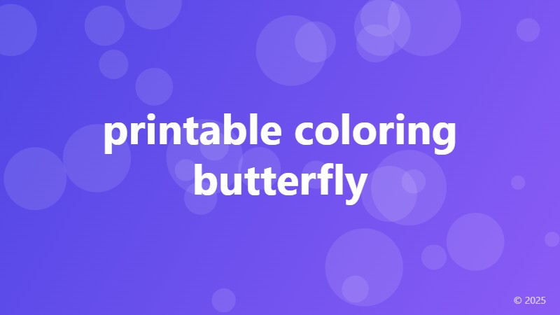 printable coloring butterfly