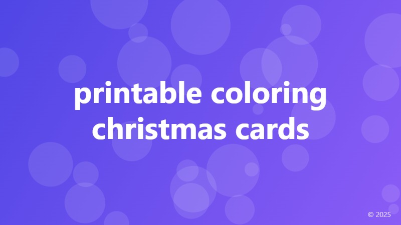 printable coloring christmas cards