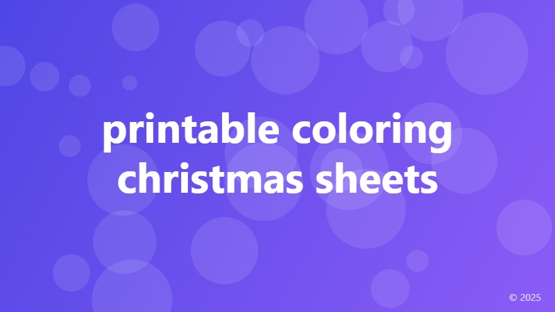 printable coloring christmas sheets