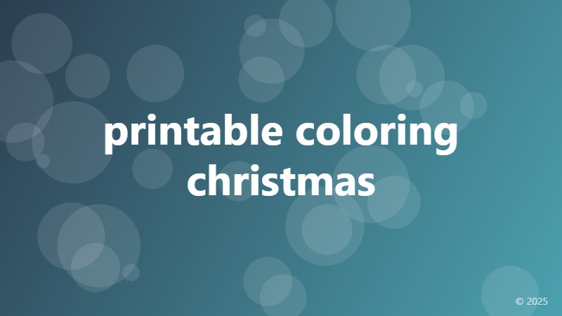 printable coloring christmas
