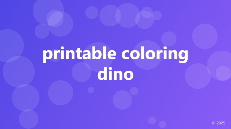 printable coloring dino