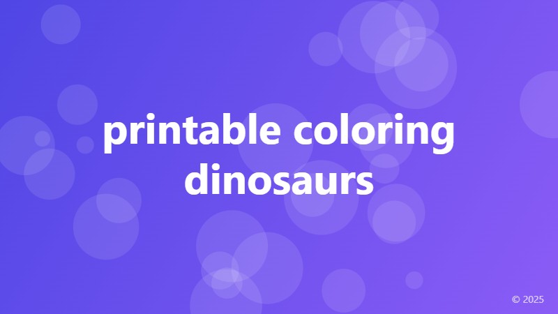 printable coloring dinosaurs