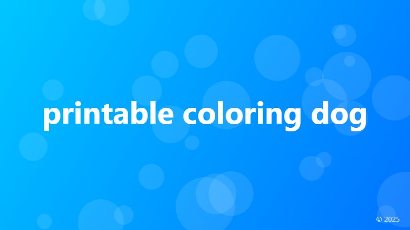 printable coloring dog