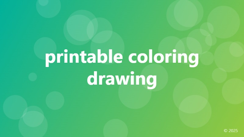 printable coloring drawing