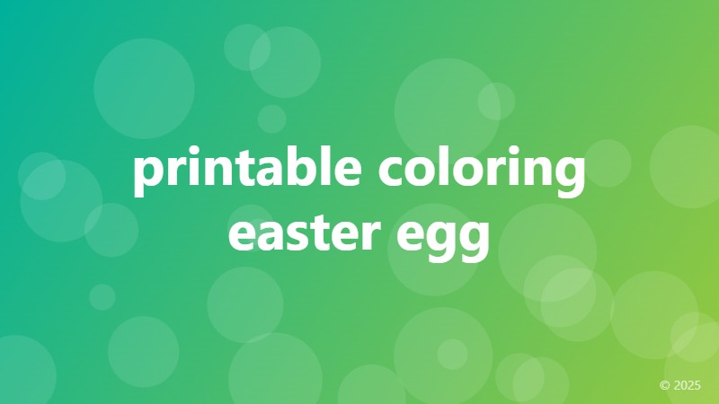 printable coloring easter egg