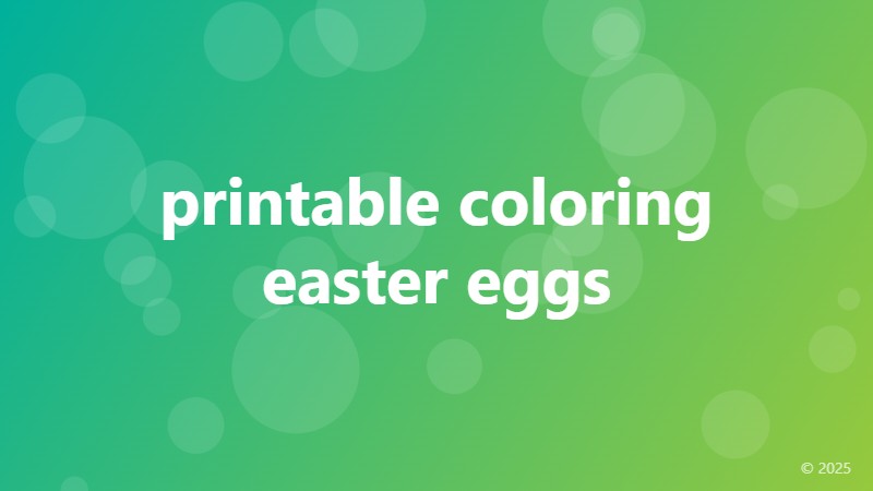 printable coloring easter eggs