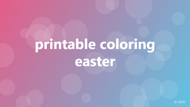 printable coloring easter