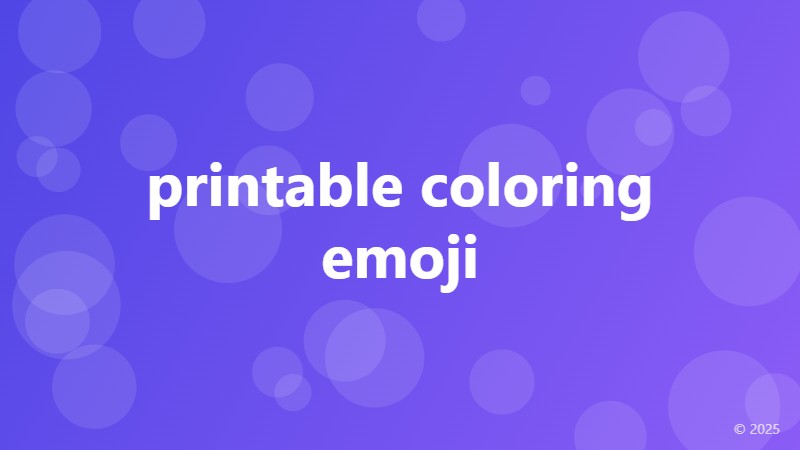 printable coloring emoji