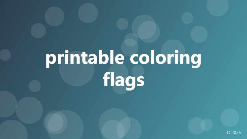 printable coloring flags