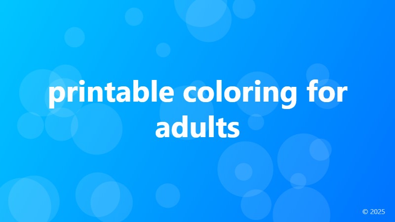 printable coloring for adults