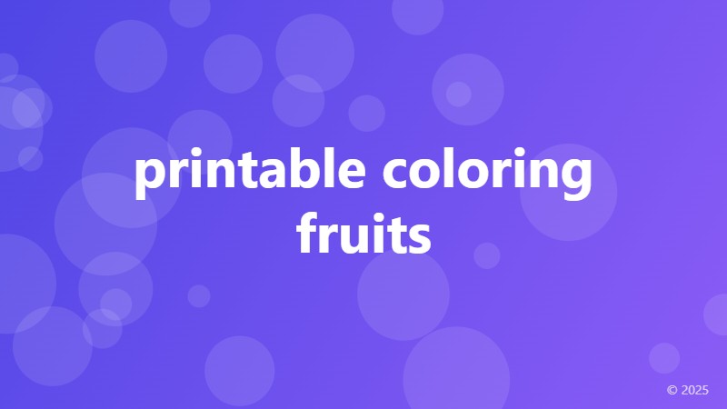 printable coloring fruits
