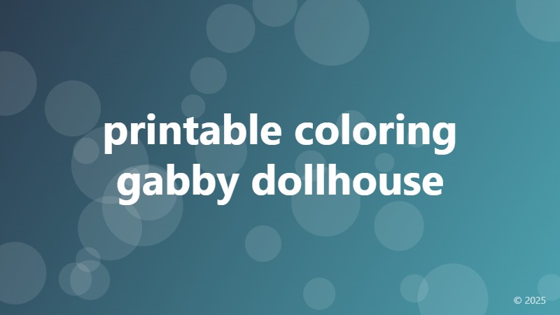 printable coloring gabby dollhouse