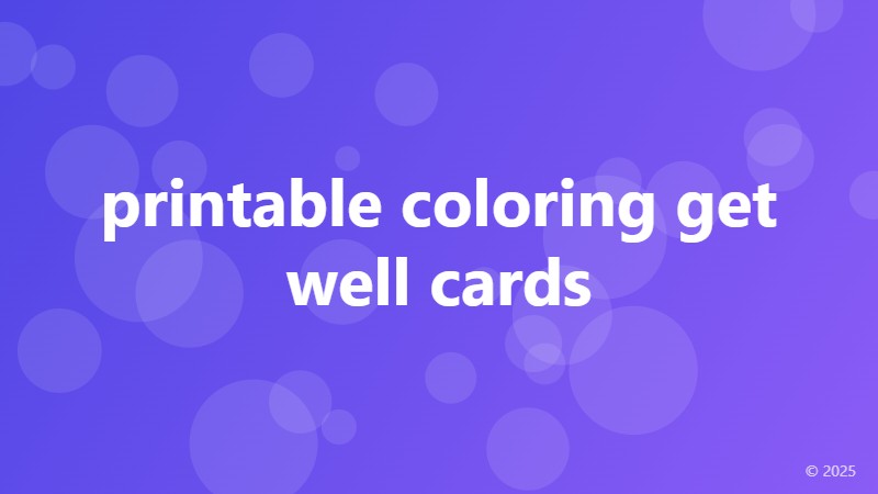 printable coloring get well cards