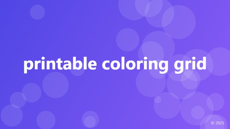 printable coloring grid
