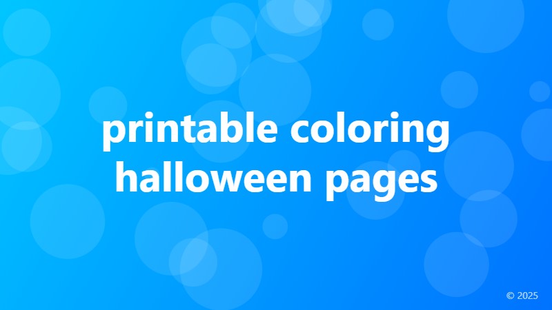 printable coloring halloween pages