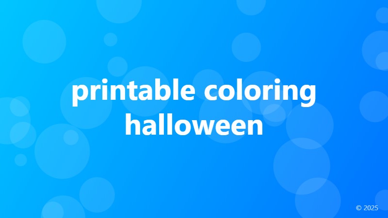 printable coloring halloween